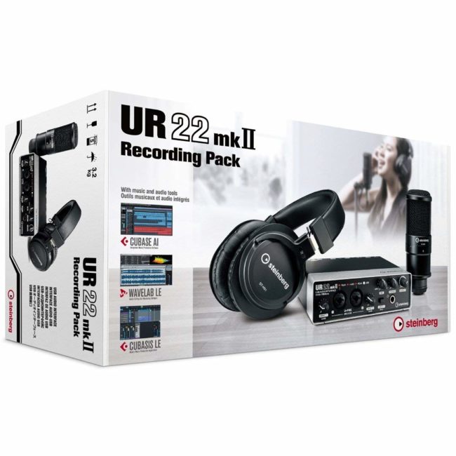 Steinberg UR22 MKII RP Recording Pack with Interface, Cubase, Headphones & Microphone