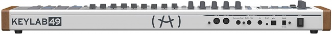 midi keyboard backside