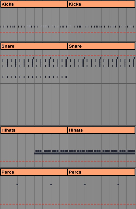 techno drum production on ableton
