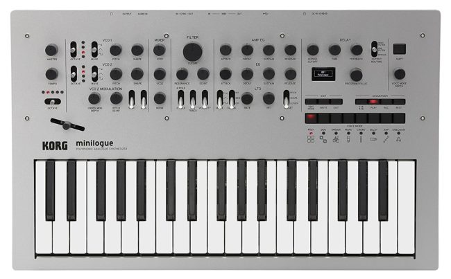 Korg Minilogue 4-Voice Polyphonic Analog Synth with Presets