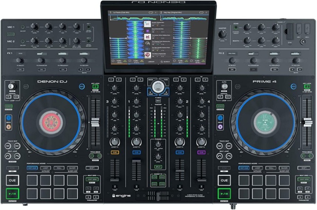 Denon DJ PRIME 4 | 4 Deck Standalone Smart DJ Console / Serato DJ Controller