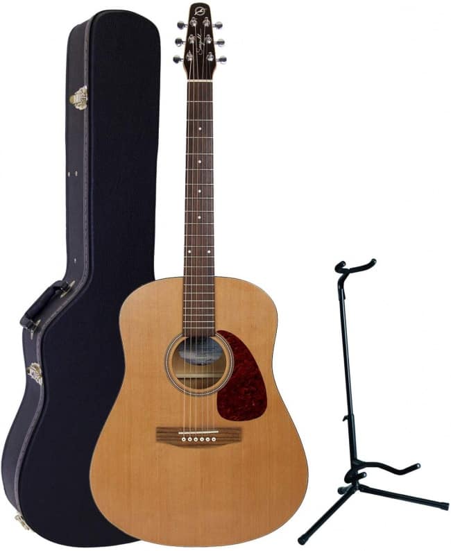 Seagull S6 "The Original" Acoustic Guitar w/Dreadnought Hardshell Case and Guitar Stand