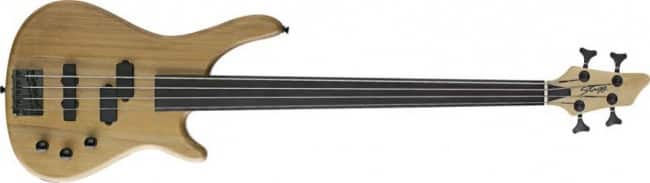 Stagg BC300FL Fretless 4-String Fusion Electric Bass Guitar - Natural