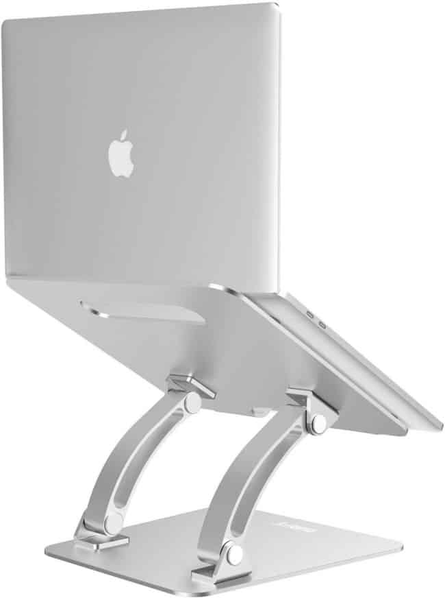 Nulaxy Laptop Stand, Ergonomic Adjustable Laptop Riser Computer Laptop Stand Compatible with Apple MacBook, Air, Pro, Dell XPS, HP, Samsung, Lenovo, All Laptops 10-17.3, Supports Up to 22 Lbs -Silver