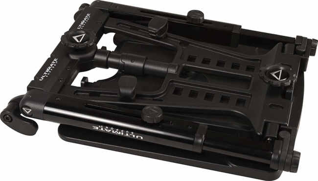 Ultimate Support Hyperstation QR Hyper Series Desktop and 5:8” Thread Mountable Laptop:DJ Stand 2