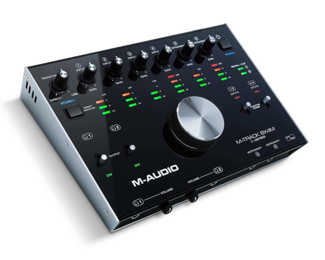 M-Audio M-Track 8X4M | Compact USB : USB-C 8-In:4-Out 24:192 USB Audio:MIDI Interface With Zero Latency Monitoring