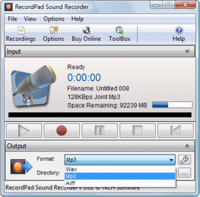 recordpad audio recording software