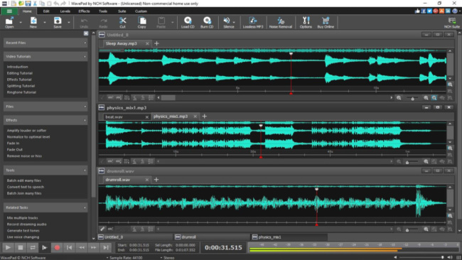 Wavepad free music making software