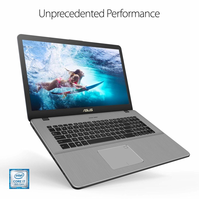 ASUS VivoBook Pro 17 Thin and Portable Laptop, 17.3” FHD, Intel Core i7-8565U, GeForce GTX 1050, 16GB DDR4, 256GB SSD+1TB, Wi-Fi 5, Backlit KB, FP Reader, Windows 10 - N705FD-ES76