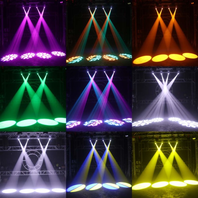 U`King Stage Lighting 50W LED Moving Head Light with Remote 8 Gobo 8 Pattern Spotlight by DMX 512 Controlled 9:11 Channel for DJ Disco Party Strobe Lights Shows 2