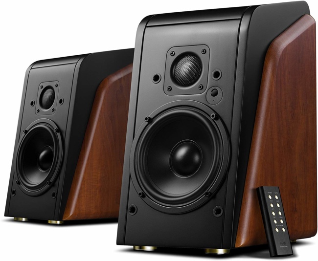 Swans Speakers - M200MKII Wifi - Powered Bluetooth Bookshelf Speakers - CES Award Winner