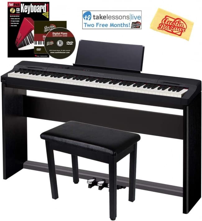 Casio Privia PX-160 Digital Piano - Black Bundle