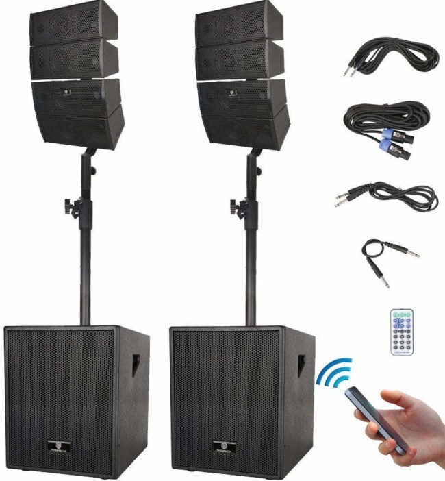PRORECK Club 3000 12-Inch 3000 Watt DJ:Powered PA Speaker System