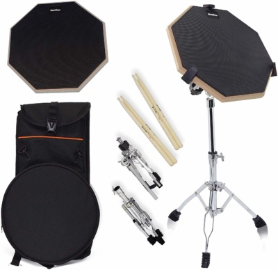 Silent Practice Drum Kit, 12 Inch Double Side Drum Pad