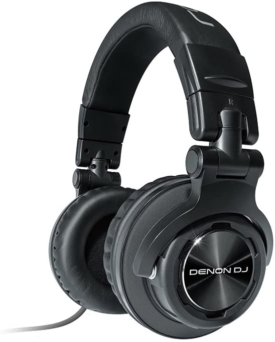 Denon DJ HP1100 | Professional Over-Ear DJ Headphones with 180-degree Cup Swivel & Leather Carry Bag