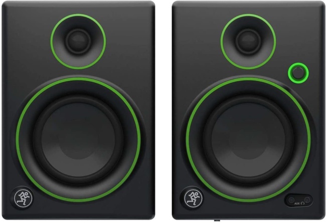 Mackie Creative Reference Multimedia Monitor (Set of 2), Black w:green trim, 4-inch (CR4 (Pair))
