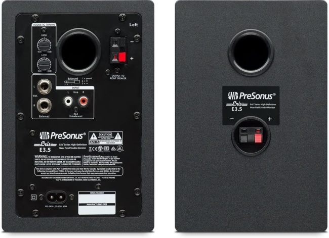 Presonus Eris E3.5-3.5 Near Field Studio Monitor (Pair) back side
