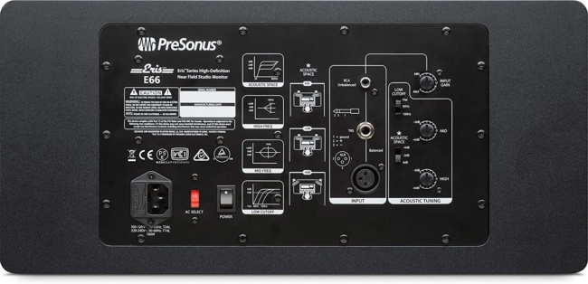 Presonus Eris E66 Active MTM Dual 6 Studio Monitor backside