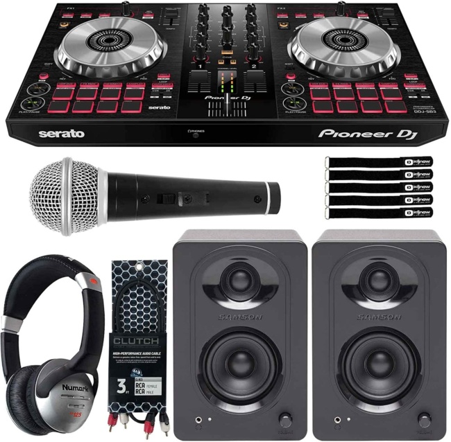 Pioneer DDJ-SB3 Serato DJ Controller Starter Package w:Speakers + Headphones