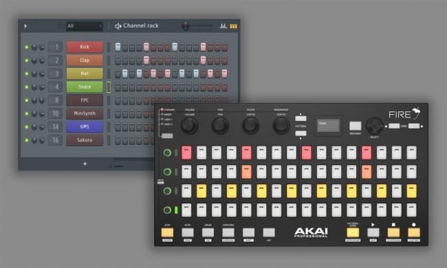 step-sequence akai fire fl studio