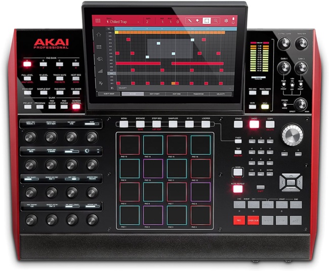 Akai Professional MPC X | Fully Standalone MPC With 10.1-Inch Multi-Touch Display, 16GB On-Board Storage, 8 Configurable CV:Gate Outputs, Full Control Arsenal and 10GB Sound Library Included front panel