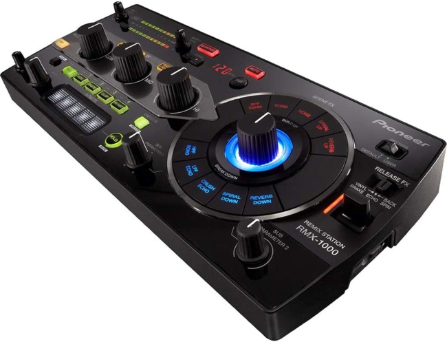 Pioneer DJ DJ Mixer, Black (RMX-1000) side view