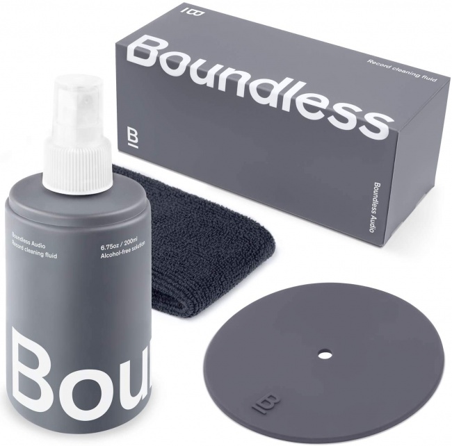 Boundless Audio Record Cleaning Solution - 6.75oz Vinyl Record Cleaner Fluid & Vinyl Cleaner Cloth & Record Label Protector