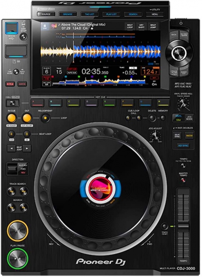 Pioneer CDJ-3000 Professional DJ Multi Player (Black) top view