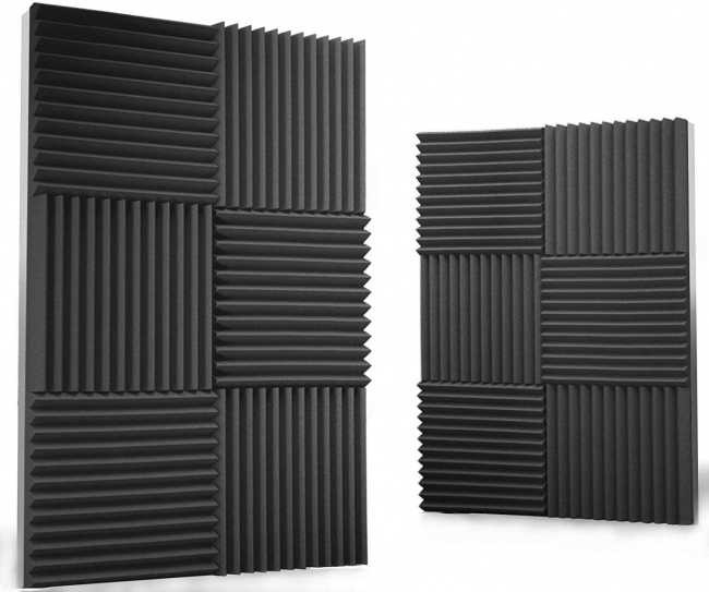 Siless 12 pack Acoustic Panels 1 X 12 X 12 – Acoustic Foam - Studio Foam Wedges - High Density Panels – Soundproof Wedges