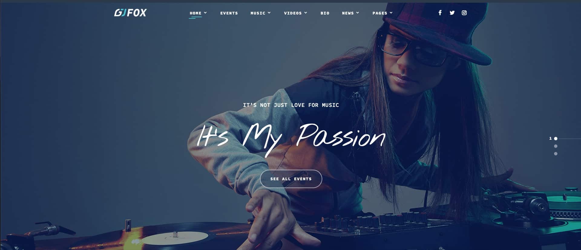 DJ website template DJ FOX