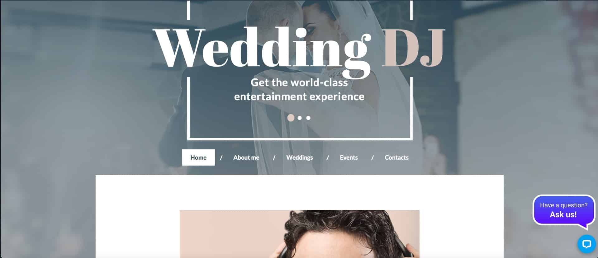 wedding DJ website template HTML
