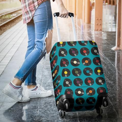 vinyl records luggage
